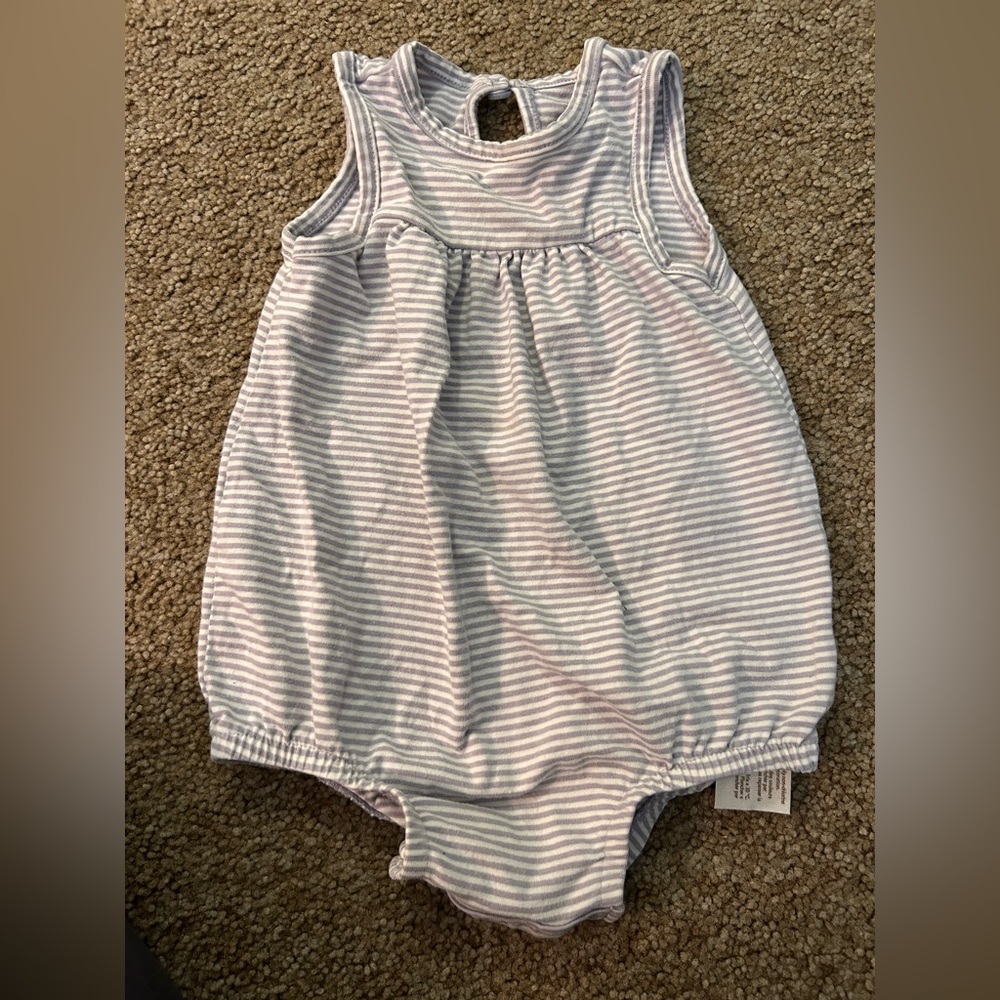 Carter's Lavender Striped Baby Outfit